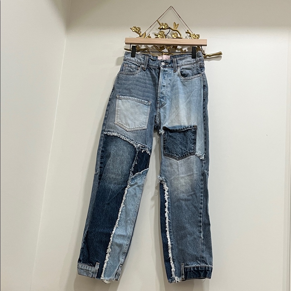 Patchwork Denim Jeans - image 1